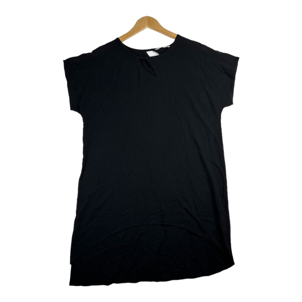 Soft Surroundings Petite‎ Moderne Gauze Tunic Black Size PL 14-16 NWT
